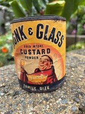 A Very Rare Monk & Glass Custard Powder Cardboard Tin