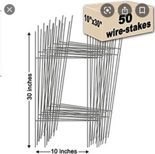 Metal H-Frame Stand 10” X 30” Step Frame Sturdy Ground Stake For Yard Signs