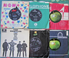 The Beatles - Job lot of 6  Vinyl 7" Records Classic 60s to 70s