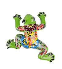 Green Talavera-Style Frog