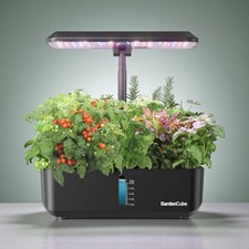 Hydroponics Growing System Indoor Garden Full Spectrum Light 12 Pods Black Home