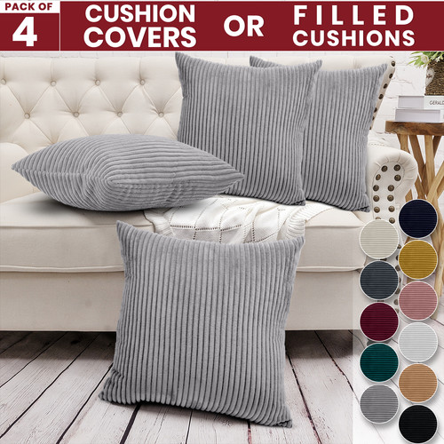 Pack stripe velvet cushion - velvet,