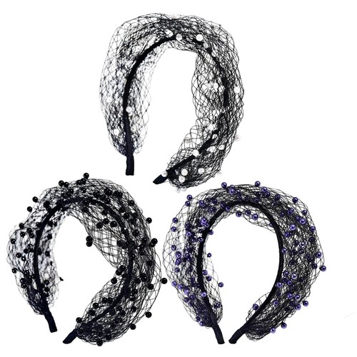 Mesh veil headband birdcage - 1x,