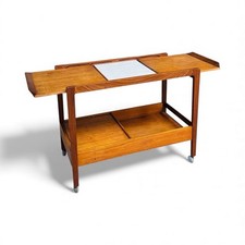 REMPLOY TEAK DRINKS TROLLEY GIN BAR MID CENTURY RETRO C1960s TWO TIER