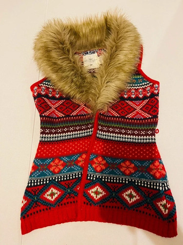 Wool knit gilet waistcoat - knit,