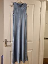 Zara Long Blue Satin