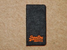 SUPERDRY Soft Glasses Case - Grey felt, Orange details