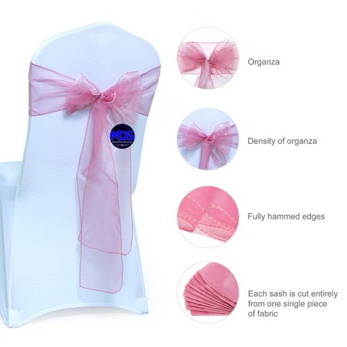 Organza chair sashes bows - 25,
