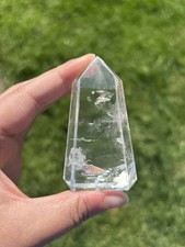 Girasol Quartz Tower Crystal Gemstone Point Clear Healing