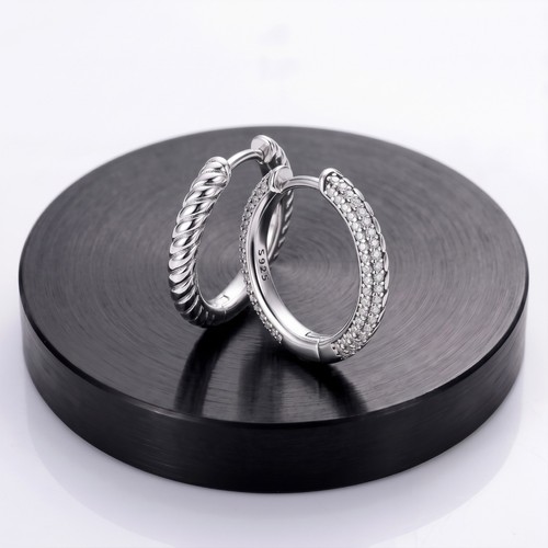 Silver hoop earrings - hoop,