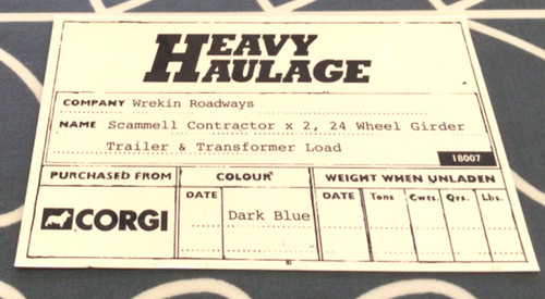 Corgi heavy haulage 18007 - corgi,