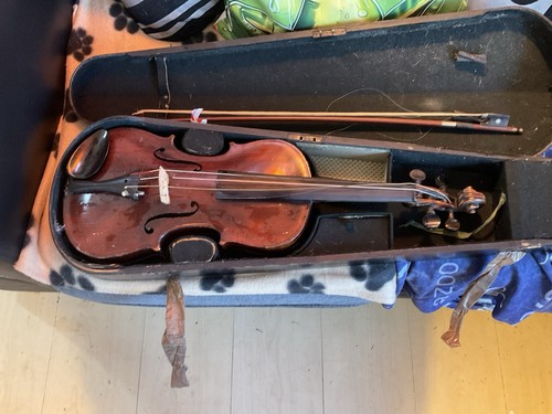 Antique violin coffin case - antique, in