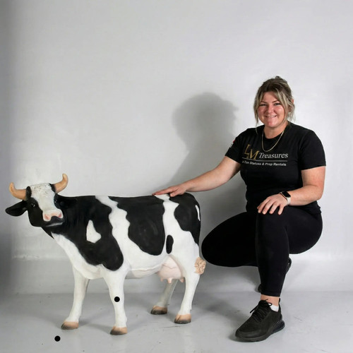 Small holstein cow - cow, statue