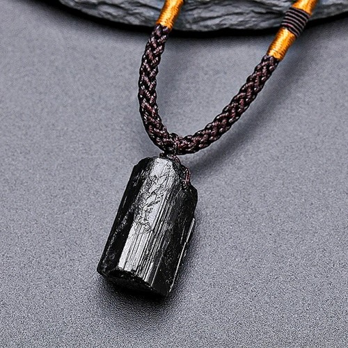 Black tourmaline pendant - tourmaline,