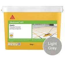 SikaCeram 621 FlowFix Jointing Compound Light Grey 15kg flowable porcelain