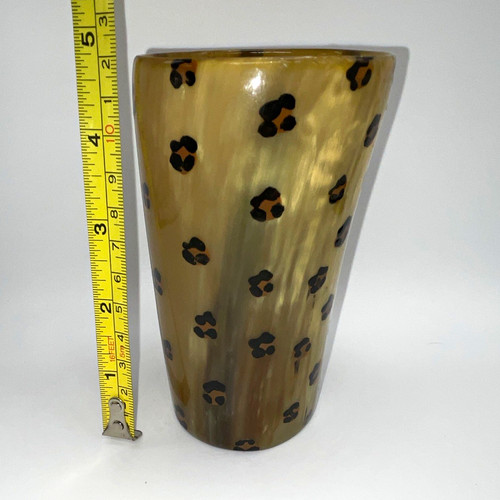 Polished animal horn tumbler - polished,