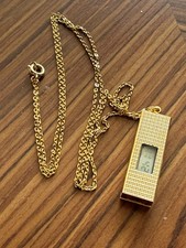 Vintage Orient Gold Tone Pendant Necklace Watch, Digital, Japan
