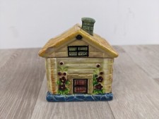 Marutomo Ware, Log Cabin/Cottage w/Garden Lidded Preserve/Jam Pot