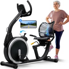 MERACH S19 High-end Magnetic Recumbent Adults Exercise Bike Smart Bluetooth LCD