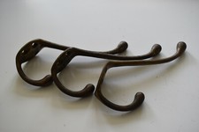 3 Ornate Vintage Cloakroom Hooks Reclaimed -14cm