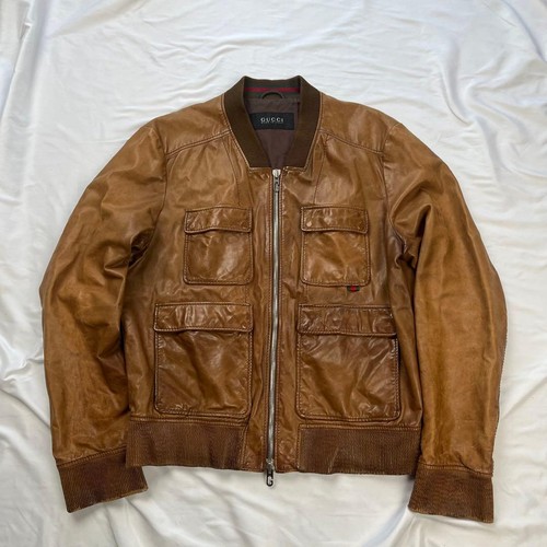 Used gucci leather jacket - used,