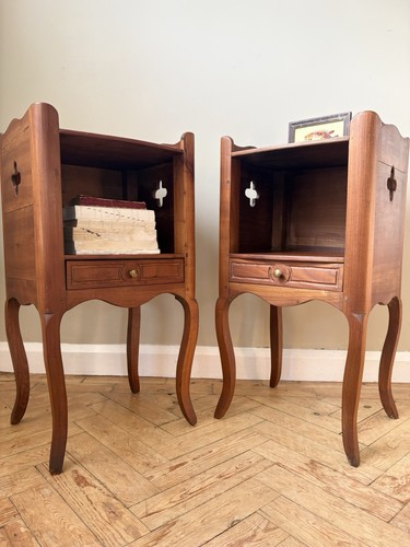 Pair solid oak french - a,