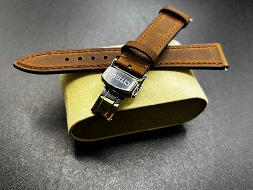 19mm citizen brown - brown, leather