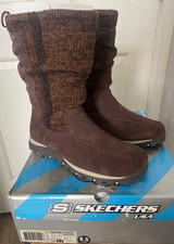 NEW Y2K Skechers Grand Jams Admirable Women Size 9.5 Suede Knit Boho Design Boot