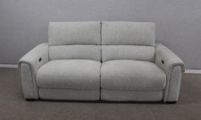 Furniture Village Nixon Oyster Fabric Power Reclining 3 Seater Sofa