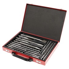 SDS Plus Drill & Chisel Set 17pc Masonry Bits Tungsten Carbide Metal Case Tool