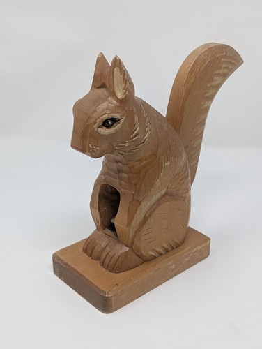 Vintage german wooden squirrel - vintage,