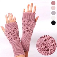 Women Wrist Arm Knitted Mitten