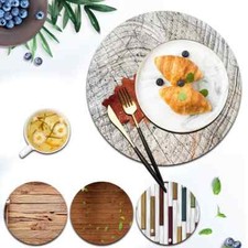 Pcs wood leather placemats - pcs,