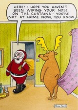 Funny Reindeer Wiping on