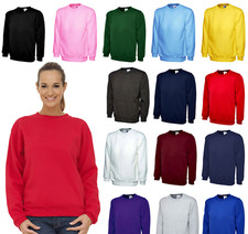 Ladies Sweatshirt Size 8 to 30 Loose Fit Premium Plain Jumper Soft Feel 280gsm
