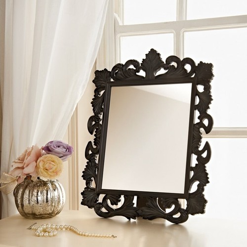 Black ornate dressing table - black,