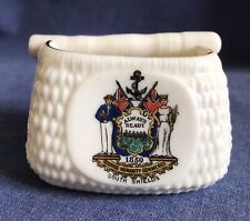 W H Goss. Crested China. South Shields. Model Of Jersey Fish Basket￼.  (MSND)
