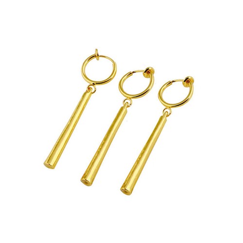 One piece earrings gold clip - piece,