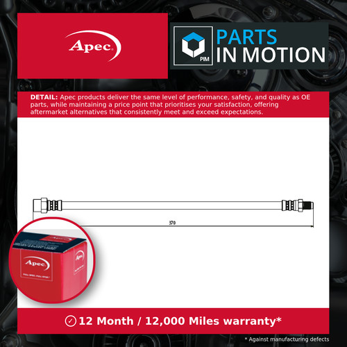 Brake hoses fits - (pair),