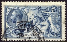 GB KG V 1919 10/- Seahorses