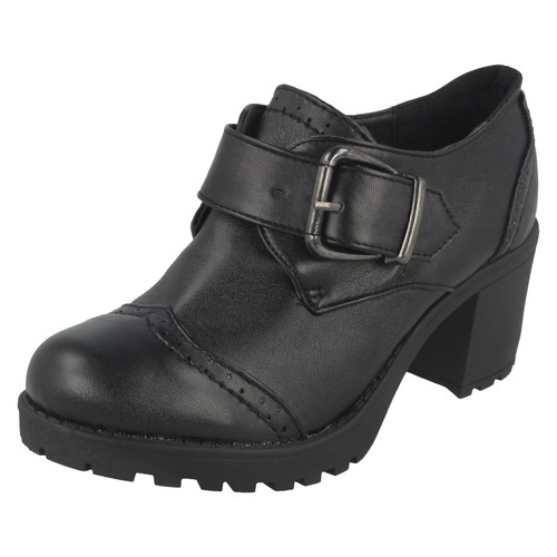 Girls chunky heeled school - chunky,