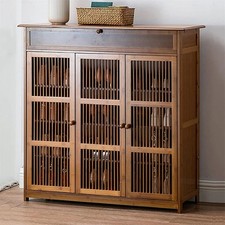 XXL Bamboo Shoe Cabinet Storage Shelf Housekeeping Organizer Rack Tidy Dustproof