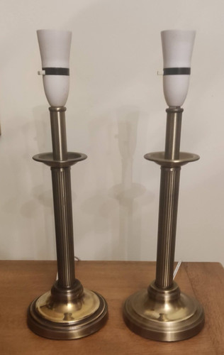 Pair brass effect reeded - effect,