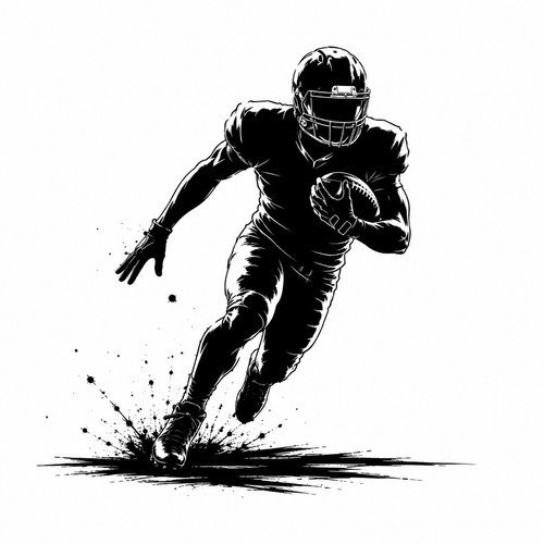 Football runningback wall - runningback,
