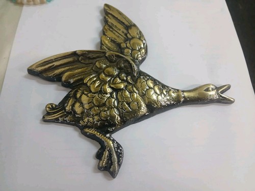 Vintage brass flying duck wall - brass,