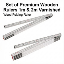 Set of Premium Wooden Rulers
