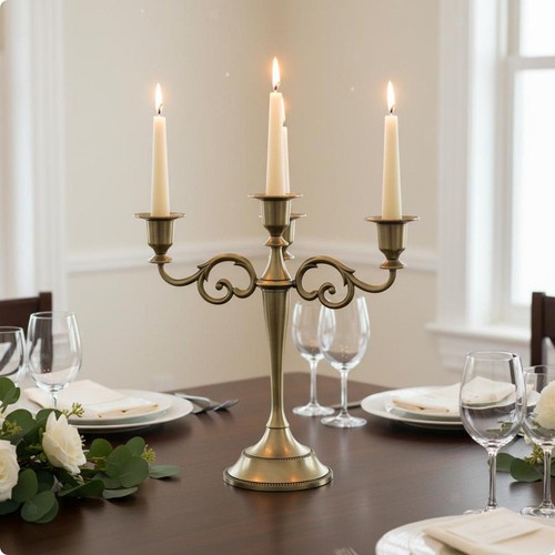 Bronze candle holder - bronze,