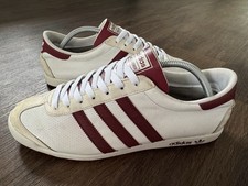 ADIDAS The Sneeker Men’s Leather Trainers, White/Burgundy - Size 9 (Q21253)