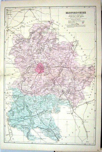Old print bacon map - old,