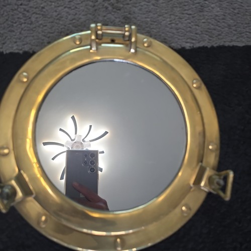 Antique brass 30cm mirror - 30cm,